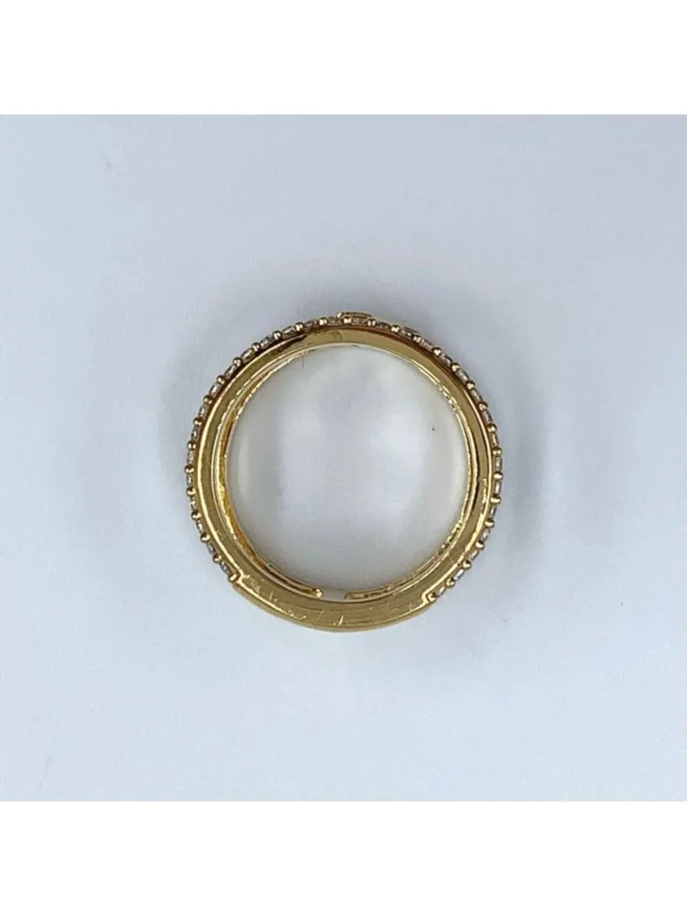 Louis Vuitton LV Iconic Strass Rhinestone Clear Gold Ring